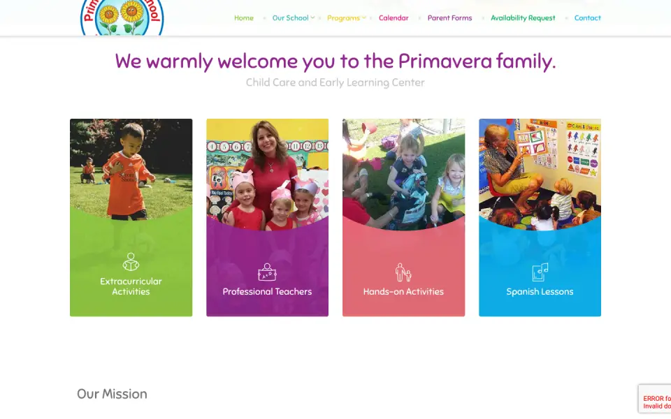 Old home page welcome: a heading and tagline with no information below it