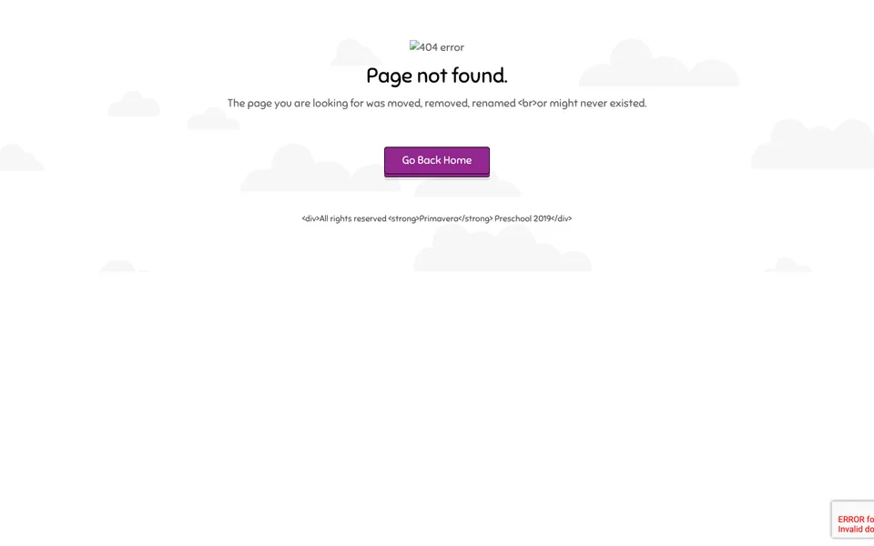 Old site: no playgrounds page, Page not found
